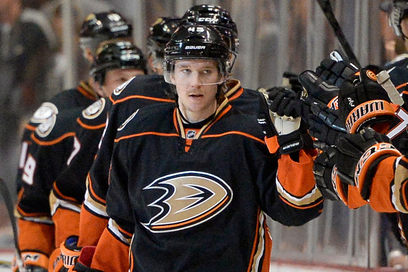 at Honda Center on November 9, 2014 in Anaheim, California.