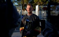 New Vegas Golden Knights Player Jack Eichel Visits Youth At Ball Hockey Rink In North Las Vegas